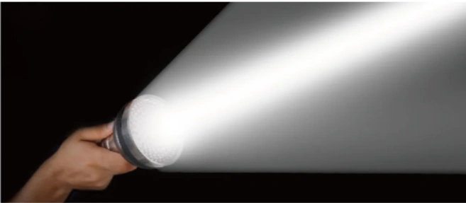 Comparación de iluminación con haz amplio